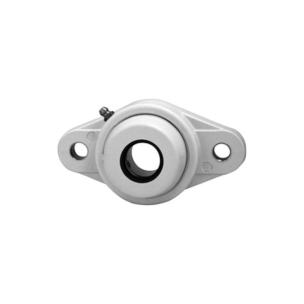 Ami Bearings AMI BEARINGS -SINGLE ROW BALL BEARING - 20MM STAINLESS NAR SET SCREW WHITE 2-BOLT FLANGE OPN COV BS MBNFL4CW - main